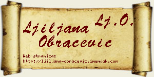 Ljiljana Obračević vizit kartica